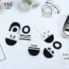 Yishuangshuang Children's Socks Summer Mesh breathable Cartoon Panda Invisible Socks Combed cotton Silicone anti-slip Boat socks Specification image